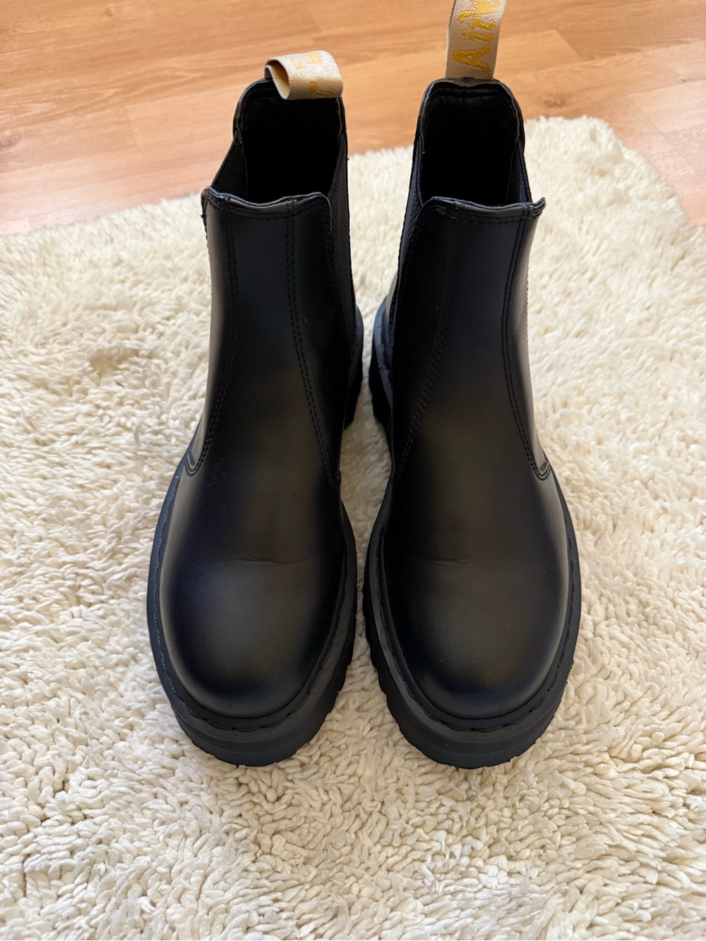 Dr. Martens Black Chelsea Boots Platform Slip-On Boots